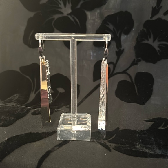 Robert Lee Morris RLM SoHo Gold/Silver tone Dangling Earrings Signed - Picture 2 of 4